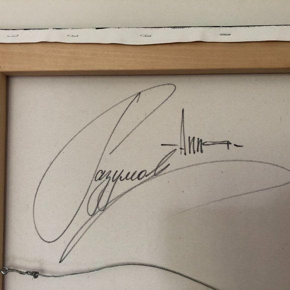 Anna Razumovskaya: 30”x30” Hand embellished Giclee on canvas, Cityscape - Picture 5 of 6